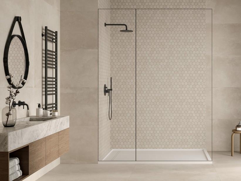 Mosaik Concept Sand sechseckig 27x29 Feinsteinzeug Zementoptik Beige | IperCeramica