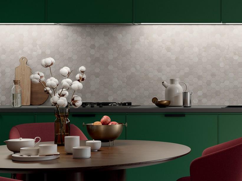 Mosaik Concept Warm Grey sechseckig 27x29 Zementoptik Grau | IperCeramica