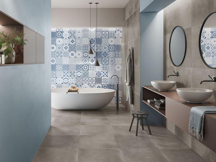 Fliese Concrete Smoke 60x60 Feinsteinzeug Zementoptik grau | IperCeramica