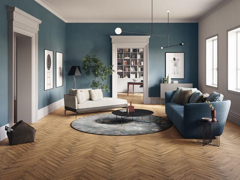 Parkett Fischgrätenmuster Eiche Natural - CorsoComo Natural Diele rechts   | IperCeramica