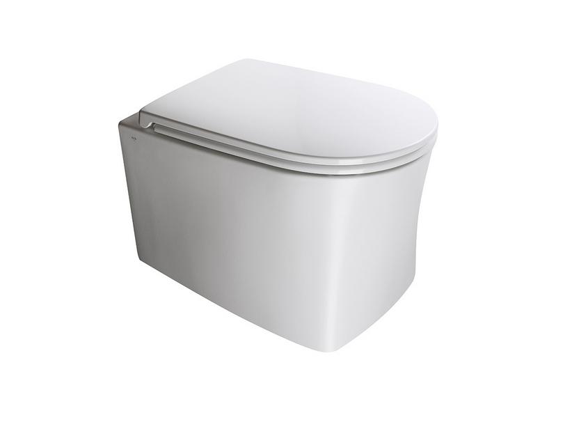 Hänge-WC Dp spülrandlos, wandbündig, Abfluss an der Wand, matt weiß | IperCeramica