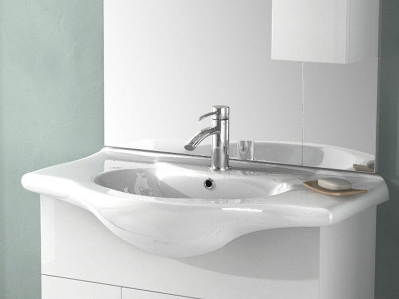 EINBAUWASCHBECKEN SOFT/EASY 85 85X50 cm KERAMIK WEISS GLÄNZEND | IperCeramica