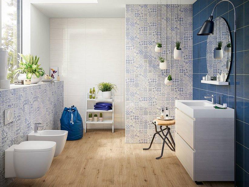 Wandfliese Easy Blue 25X40 glänzend Blau | IperCeramica