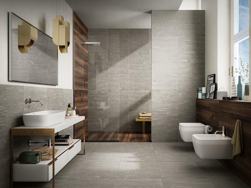 Fliese Engadina Greige 60X60 Feinsteinzeug Quarzitoptik Graubeige | IperCeramica