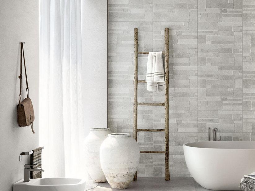 Fliese Ever Muretto Ice Pearl 30,8X61,5 Feinsteinzeug Steinoptik Natur Grau | IperCeramica