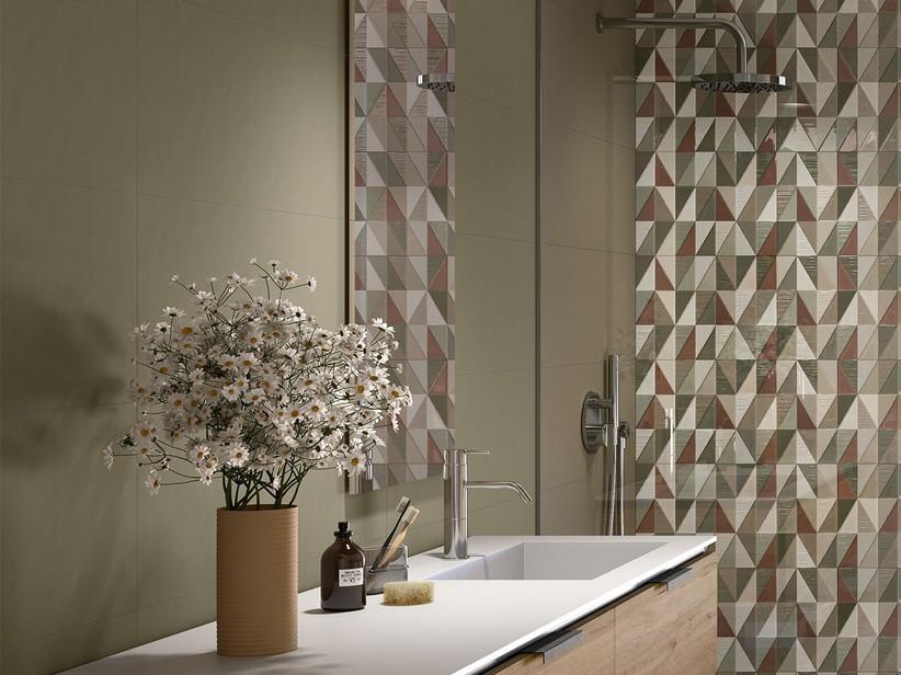 Wandfliesen Fall Olive 30x90 Einfarbig matt Grün | IperCeramica