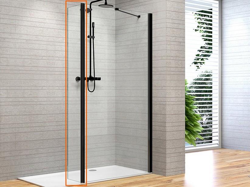 Fantasy2 Spritzschutztür 30 Transparent/Schwarz | IperCeramica