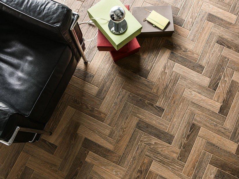 Fliese Faubourg Brun 7X28 Feinsteinzeug Natur Holzoptik Braun | IperCeramica
