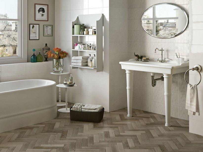 Fliese Faubourg Taupe 7X28 Feinsteinzeug Natur Holzoptik Braun | IperCeramica
