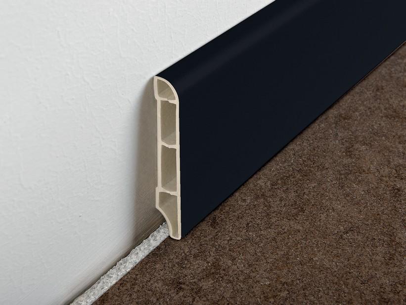 Sockelleiste aus PVC, GBS Skirting Schwarz 70x2400mm | IperCeramica