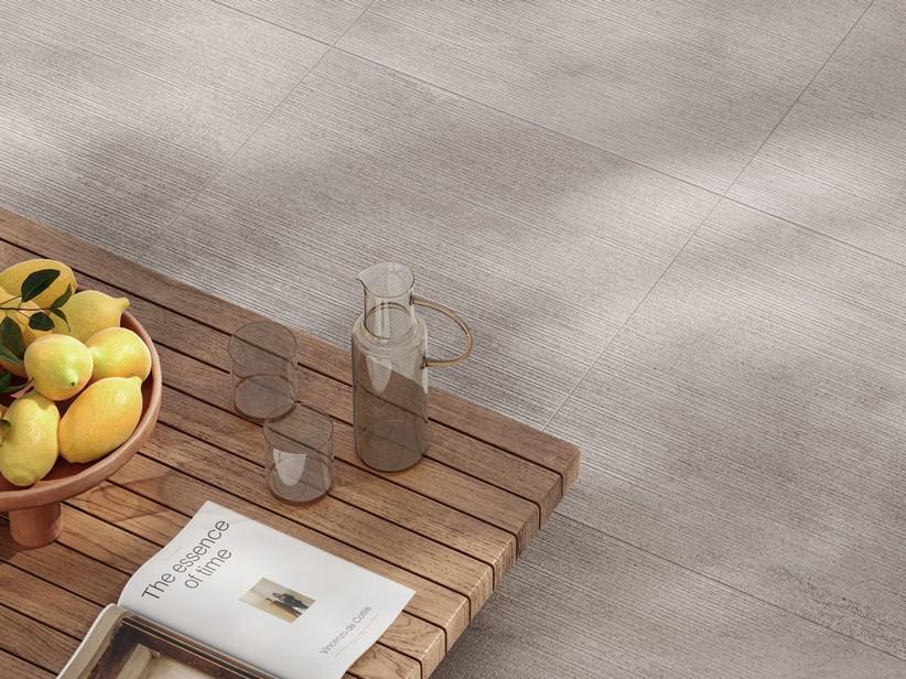 Fliese Geology Deco Grey 60x60 3D-Feinsteinzeug durchgefärbt Grau | IperCeramica
