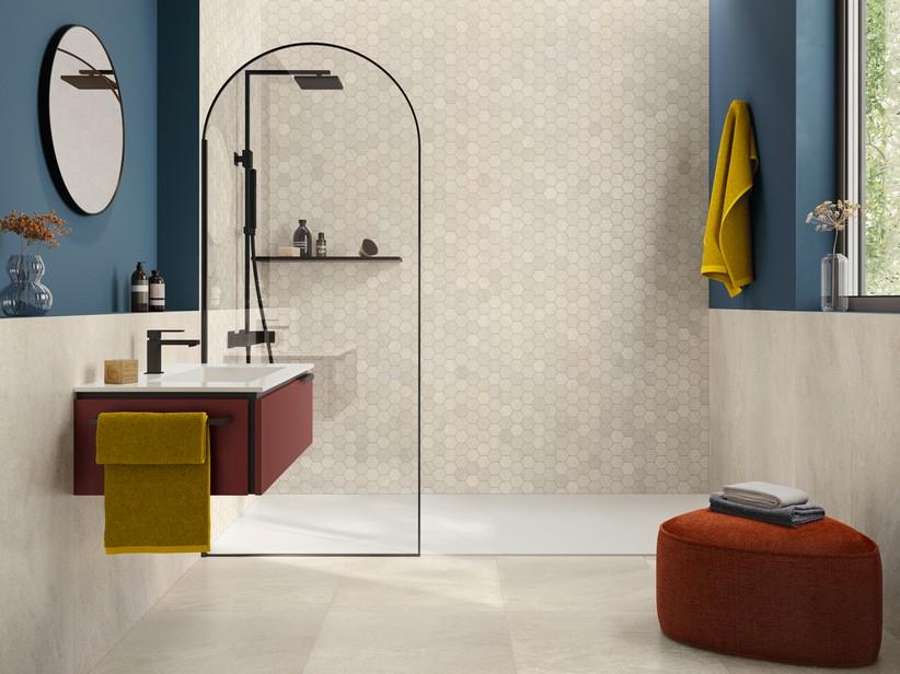 Fliese Geology White 60x60 Feinsteinzeug durchgefärbt Steinoptik Weiß | IperCeramica