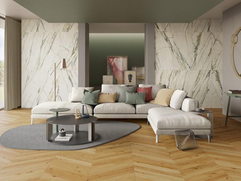 Parkett Ungarische Fischgratmüster Eiche Natural - Hermitage Rustic Gold | IperCeramica