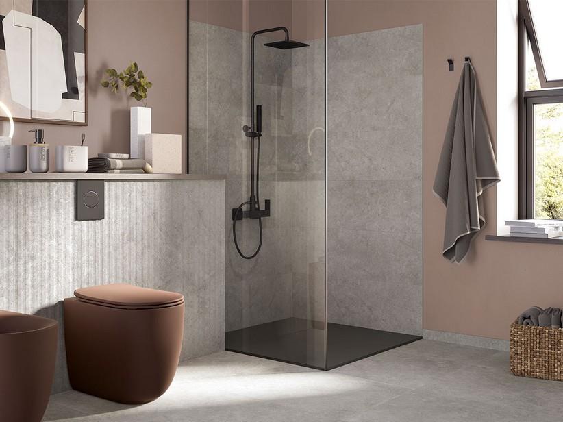 Wandfliese Highlands Wall Grey 33x100 Steinoptik Grau | IperCeramica
