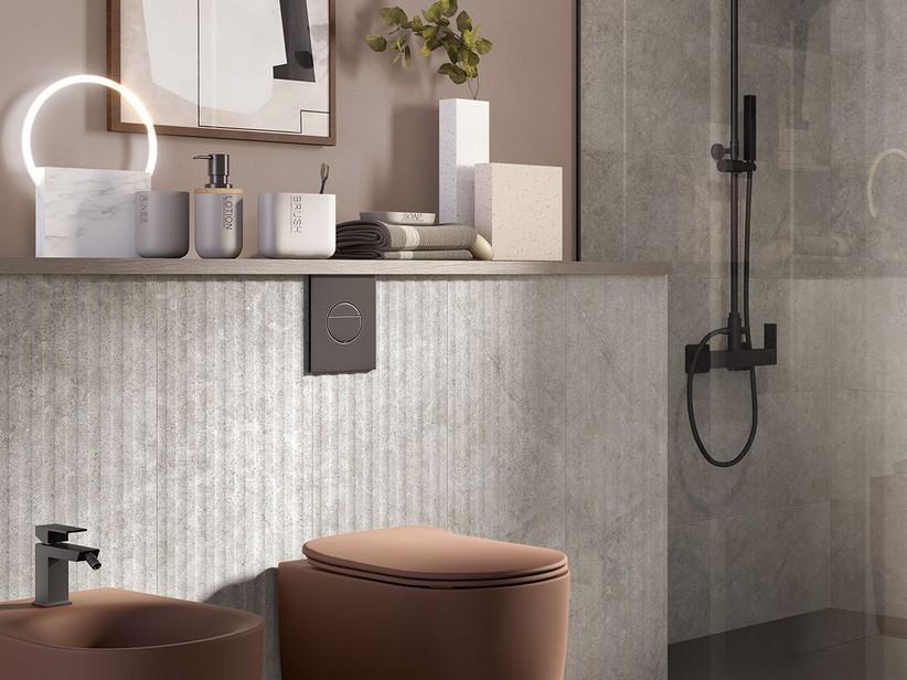 Wandfliese Highlands Wall 3D Grey 33x100 Steinoptik 3D Grau | IperCeramica