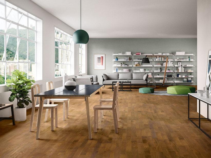 Parkett Eiche 3 Strip Gebürstet Lackiert Matt - Honey Molti | IperCeramica