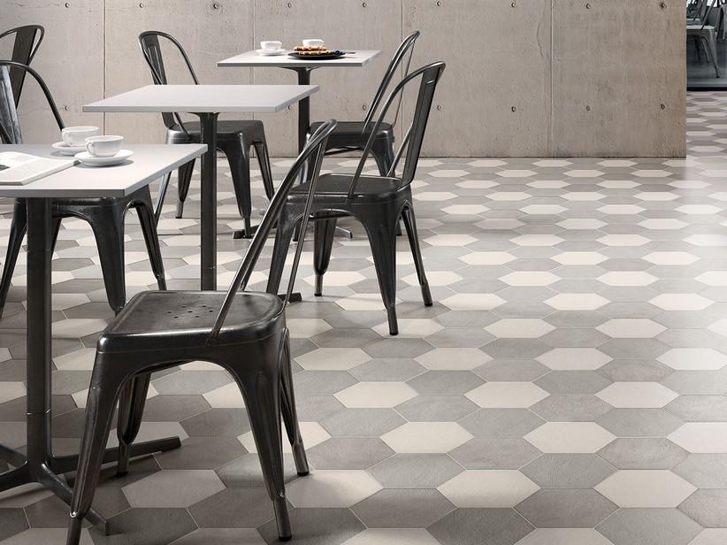 Fliese Hopi Cenere 21X10,5X18,2 Sechseckig Feinsteinzeug Grau | IperCeramica