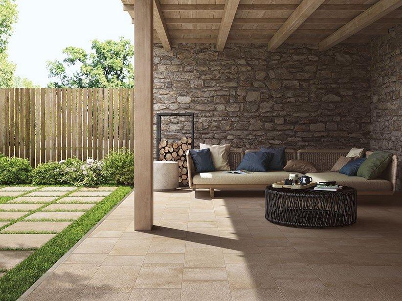 Fliese Hyde Park Beige 30X30 Feinsteinzeug für Aussen Steinoptik | IperCeramica
