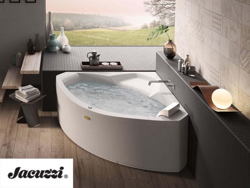 ECK-WHIRLWANNE JACUZZI® ESSENTIAL 130X145 cm RÜCKENLEHNE RECHTS | IperCeramica