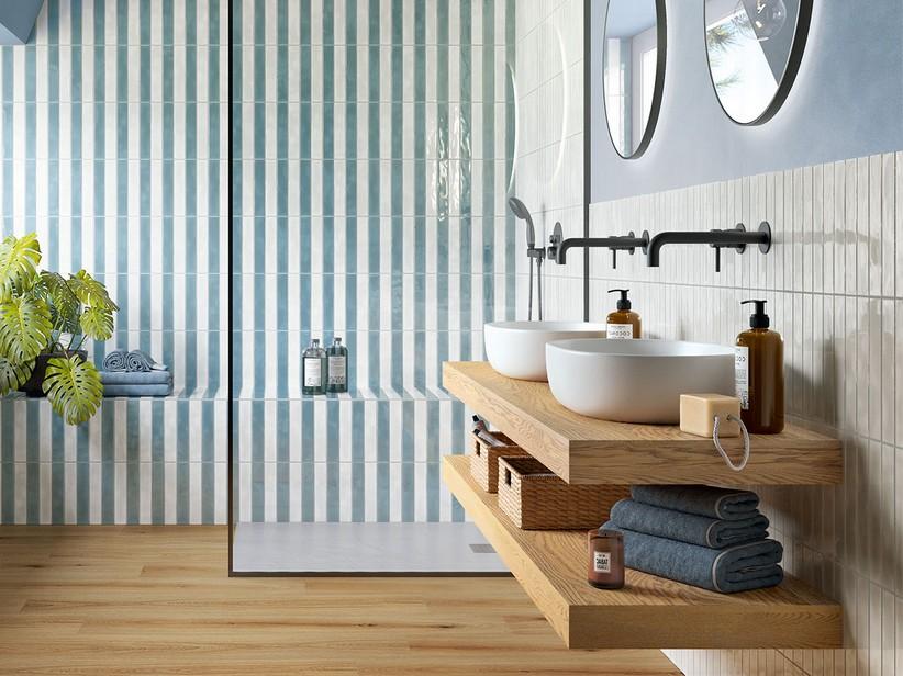 Wandfliese Jelly White 5x25 Einbrand Weiß glänzend | IperCeramica