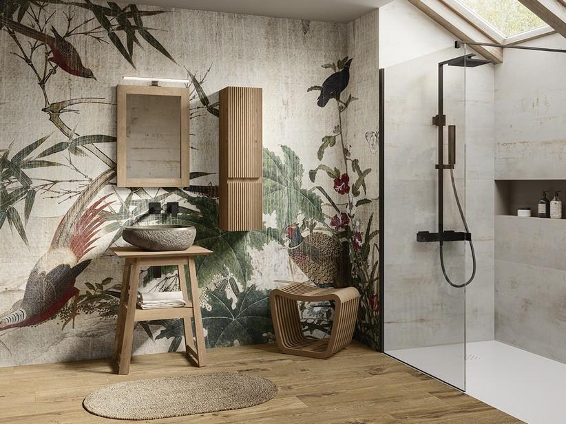 Standbadmöbel Kyoto 60 cm Basis für Aufsatzwaschbecken Natur Teak | IperCeramica