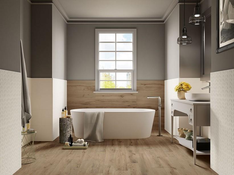 Fliese Lake Biscuit 15,2x99,4 Feinsteinzeug Eichenholzoptik Beige | IperCeramica