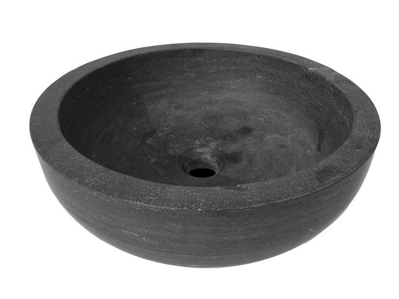 AUFSATZWASCHBECKEN PURESTONE CIOTOLA Ø40 H14 cm NATURSTEIN SCHWARZ | IperCeramica