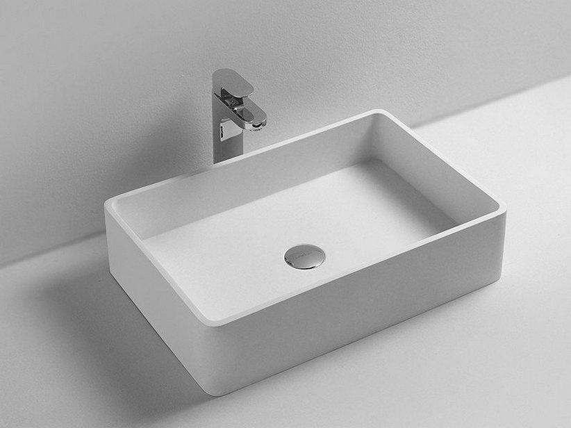 AUFSATZWASCHBECKEN UNION 60X40 cm SOLID SURFACE WEISS MATT | IperCeramica