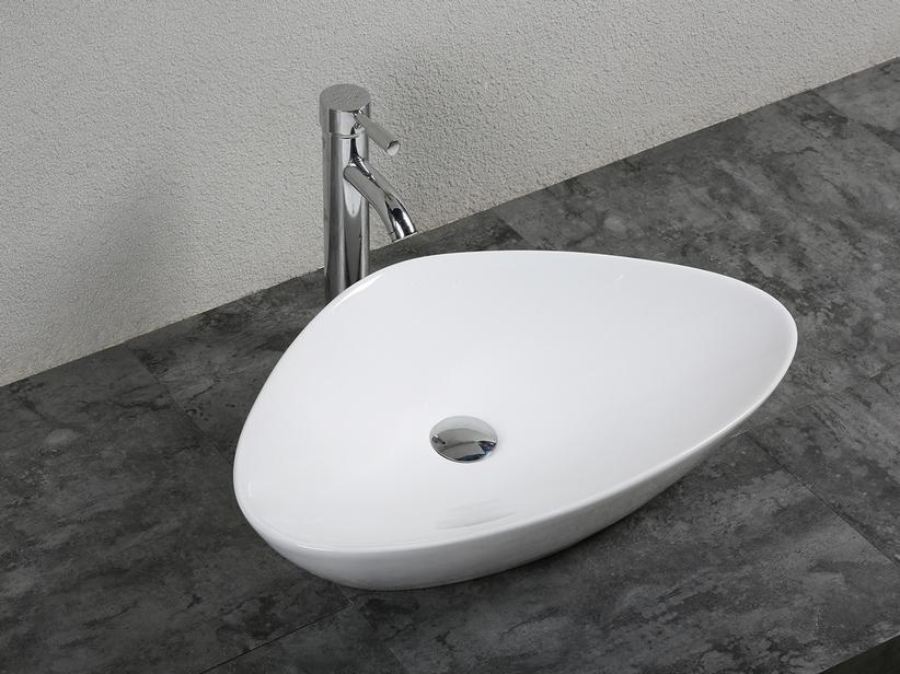 AUFSATZWASCHBECKEN PANARO 59X39XH13,5 cm KERAMIK WEISS GLÄNZEND | IperCeramica