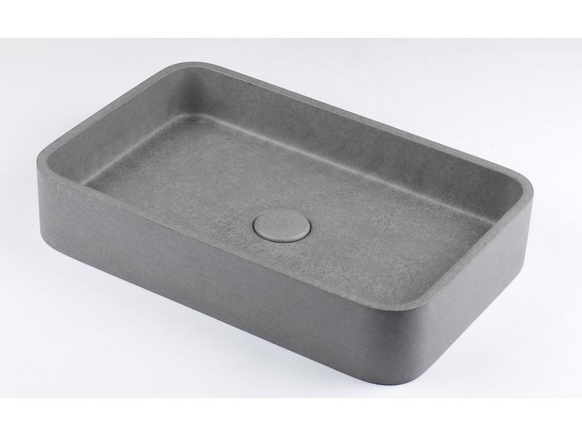 Aufsatzwaschbecken Concrete 50,6x32,6 cm H10 aus Harz und Zement | IperCeramica
