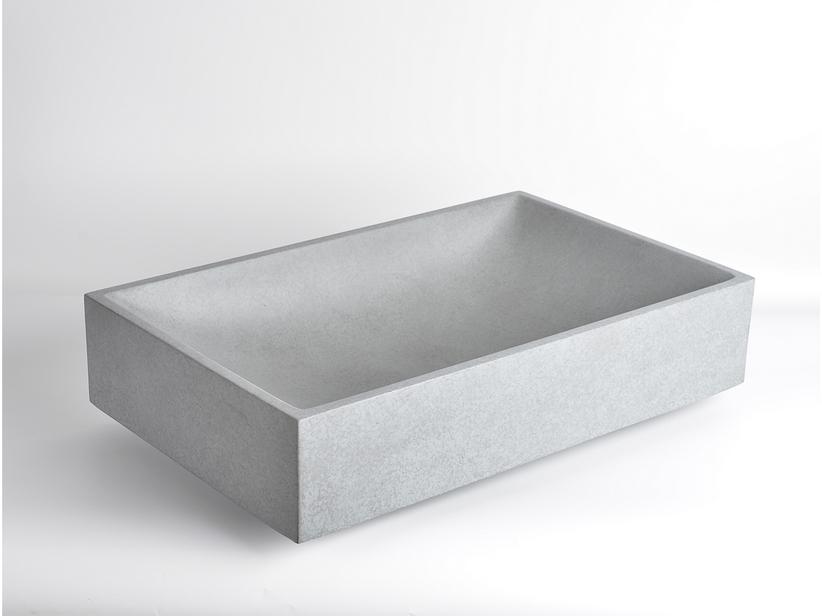 Aufsatzwaschbecken Concrete 58,2x36,5 cm H15 aus Harz und Zement | IperCeramica