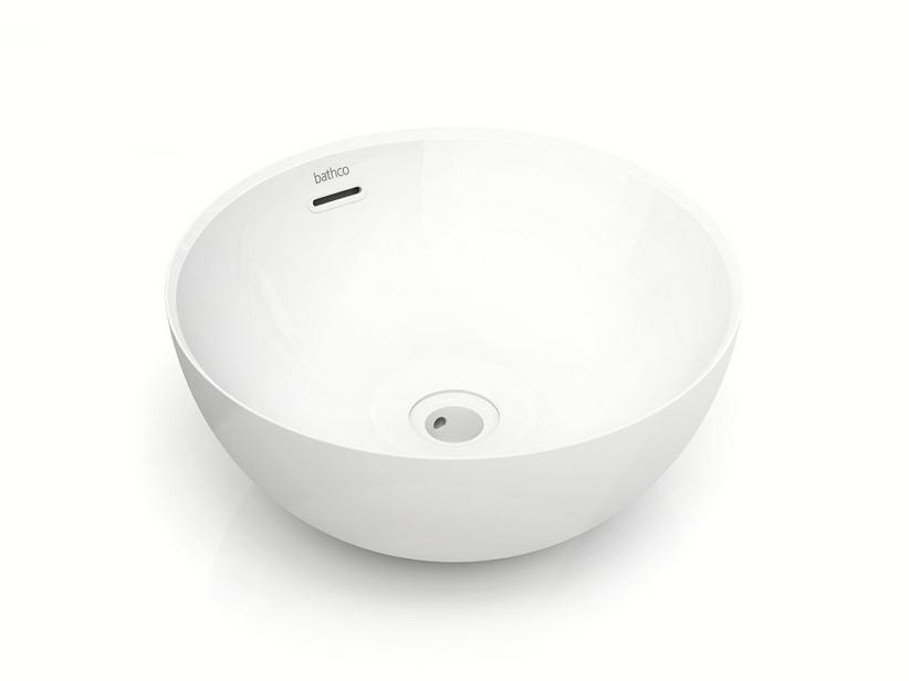 AUFSATZWASCHBECKEN BARI Ø37XH17 cm KERAMIK WEISS GLÄNZEND | IperCeramica