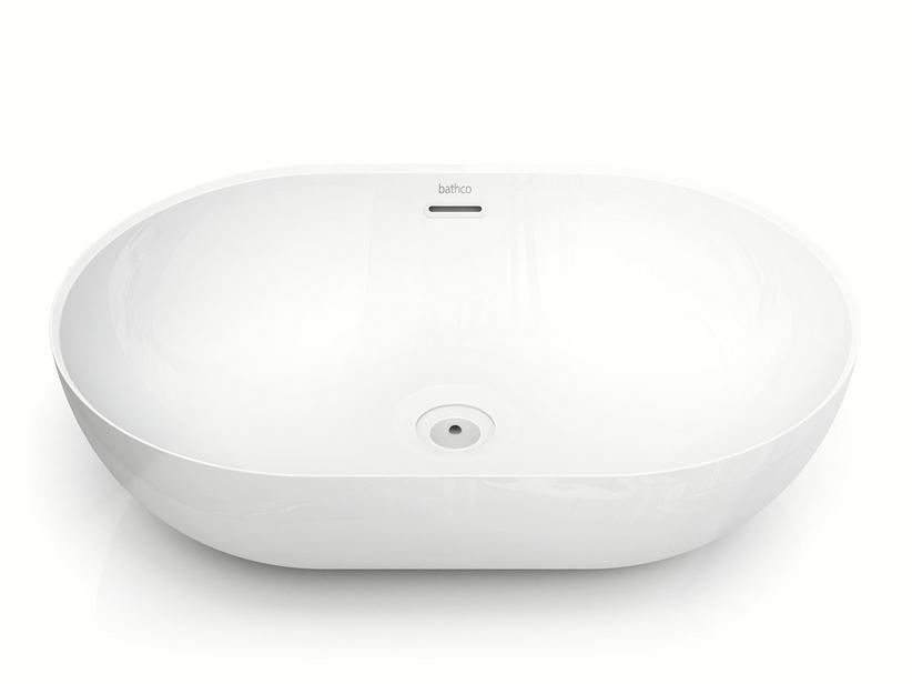 AUFSATZWASCHBECKEN LIVORNO 60X40X16 cm KERAMIK WEISS GLÄNZEND | IperCeramica