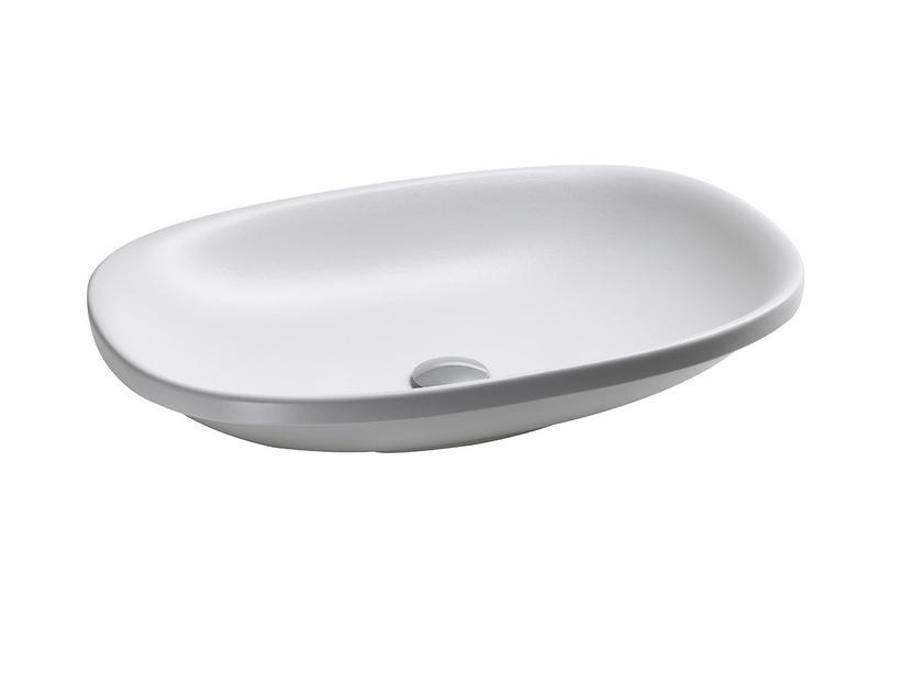 HALBEINBAU-AUFSATZWASCHBECKEN WILD 60 cm WEISS MATT | IperCeramica
