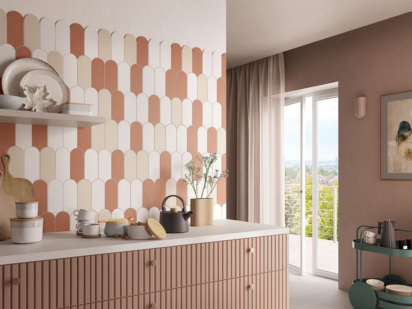 Wandfliese Lollipop Phard 8x21,5 Pfauenschwanz Rosa | IperCeramica