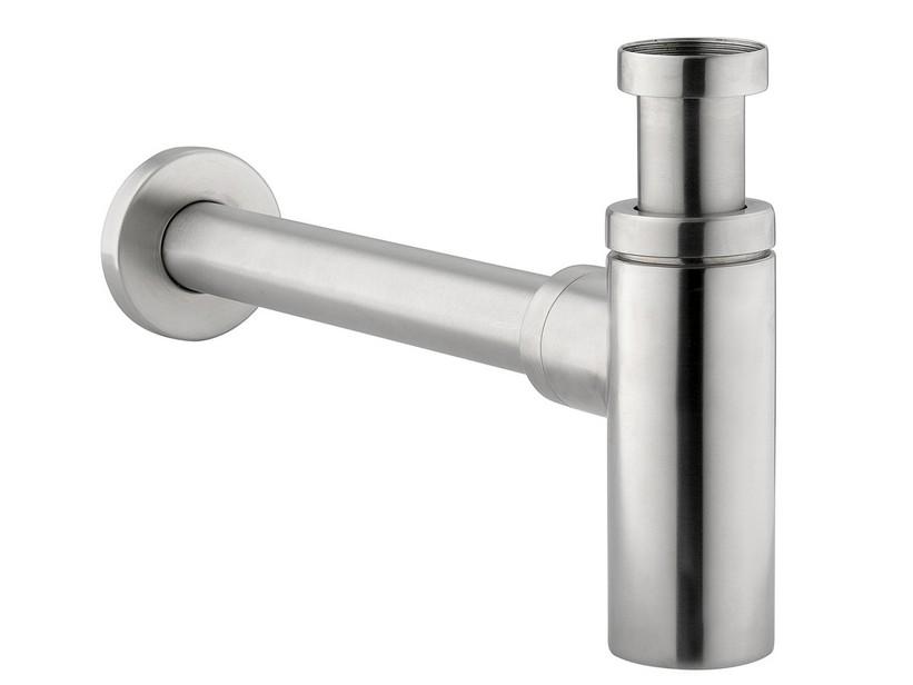 Waschbeckensiphon Luxy Inox 316 rund aus gebürstetem Edelstahl | IperCeramica