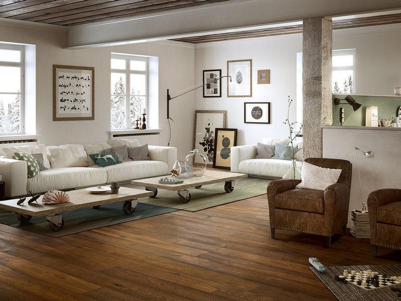 Parkett Eiche Dunkel Antikoptik Gehobelt -Memory Large Natural | IperCeramica
