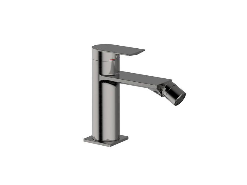 Miami Bidet Waschtischmischer ohne Ablaufgarnitur Nickel gebürstet | IperCeramica