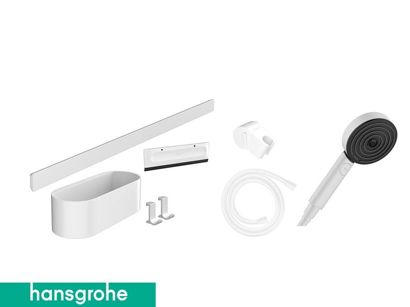 Duschenpaket Eco Hansgrohe® WallStoris Weiß matt | IperCeramica