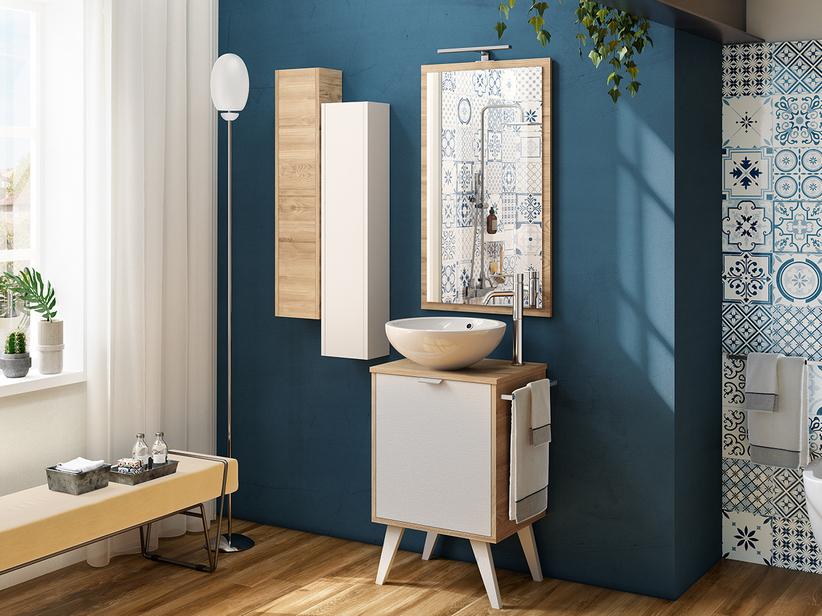 BADMÖBEL MILU' 50 CM 4 AUF DEM BODEN STEHENDE BEINE MIT PLATTE | IperCeramica