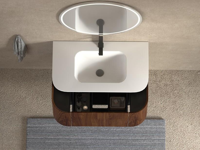 Unitop-Waschbecken Tide 90x50xH1,2 cm aus Solid Surface Weiß matt | IperCeramica