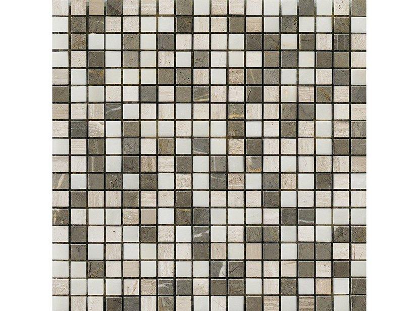 Mosaik aus Marmor Persia Melange New 30,5X30,5 Beige-Weiss | IperCeramica