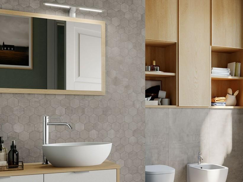 Mosaik Must Grey 29X27 Feinsteinzeug Zementoptik Grau | IperCeramica