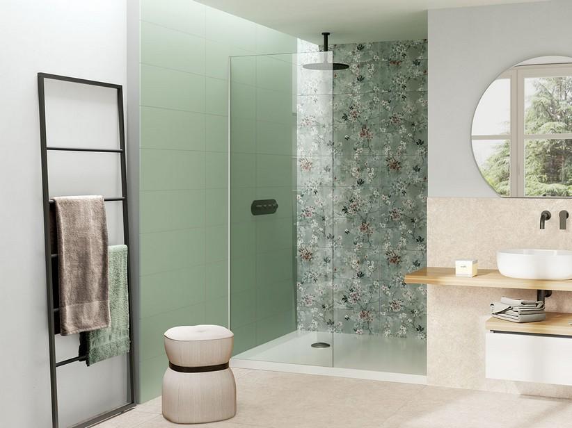 Dekor Mywhite Kyoto Blumenkombination aus 3 Fliesen 25x75 | IperCeramica