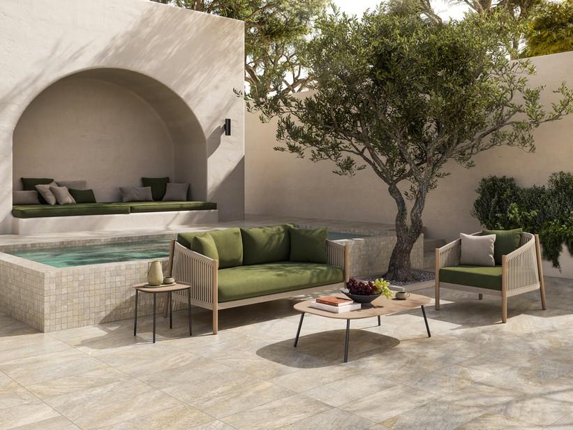 Fliese Nepal Sand 30,5x60,5 Feinsteinzeug mit der Optik von beigem Quarzit | IperCeramica