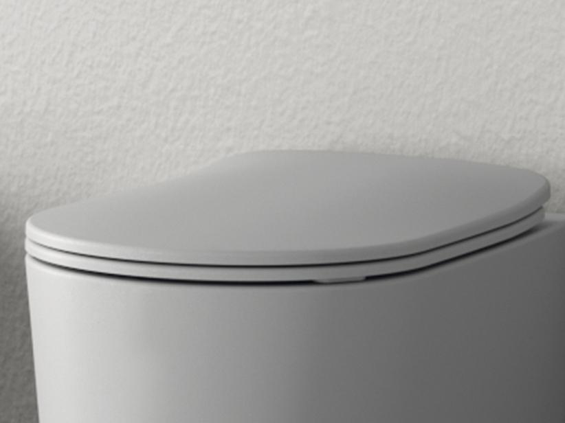 WC-Sitz Nolita mit Absenkautomatik Grau Matt | IperCeramica