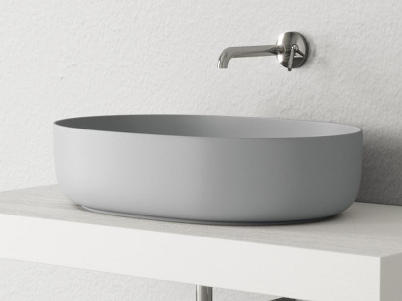 Aufsatzwaschbecken Nolita 60X40 Grau Matt | IperCeramica