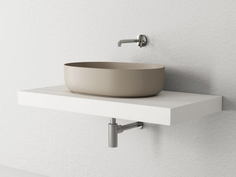Aufsatzwaschbecken Nolita 60X40 Haselnussbraun Matt | IperCeramica