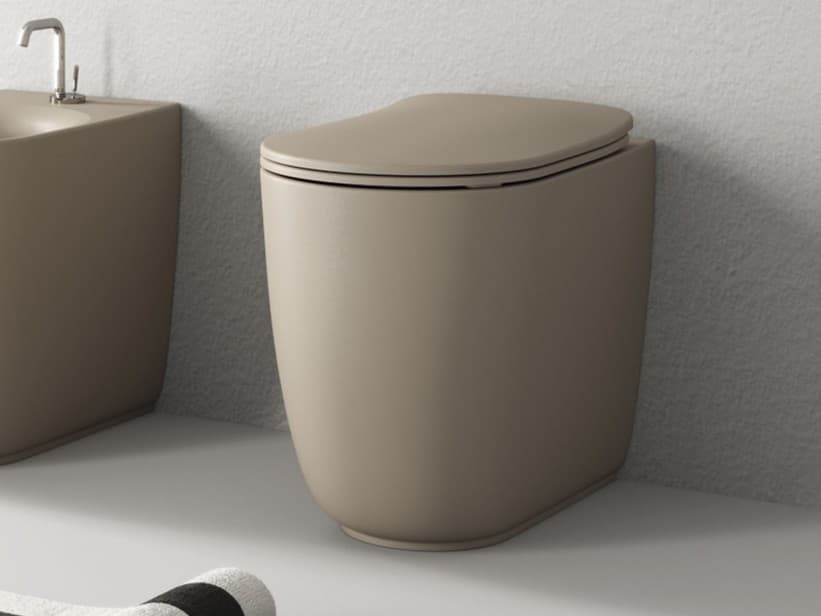 Nolita Boden-Wc Verschoben No-Rim Haselnuss | IperCeramica