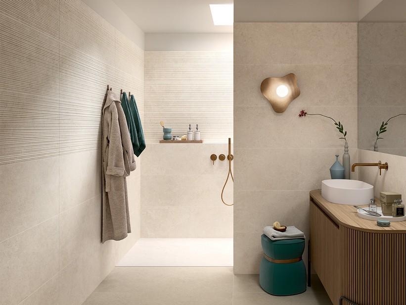 Wandfliese Nubian Ivory 40x120 Kalk Steinoptik | IperCeramica
